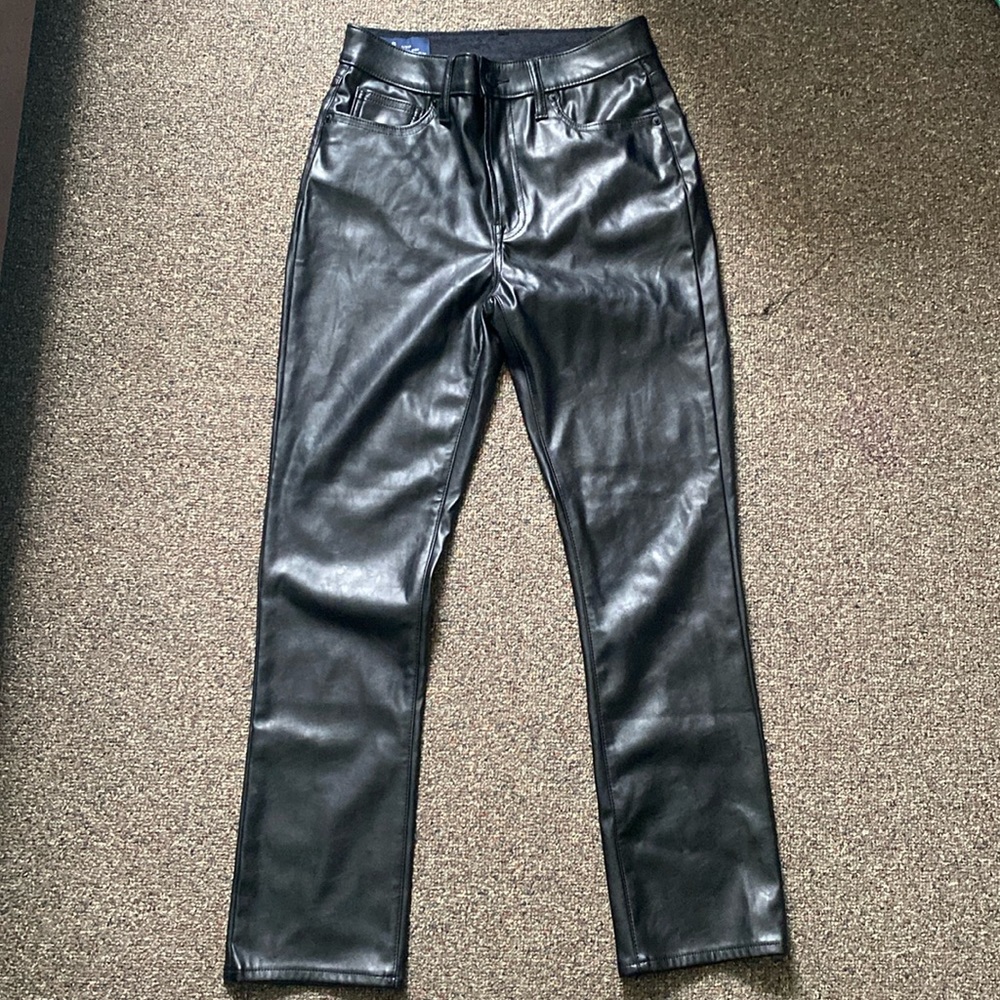 GAP Faux Leather High Rise Vintage Slim Pants